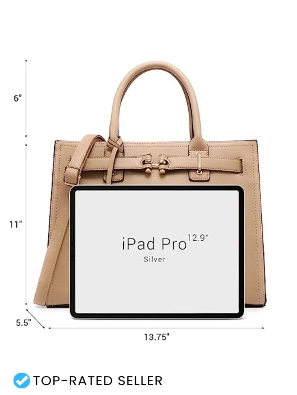 Women's Structured Satchel Purse Work Handbag Tote Shoulder Bag with Top